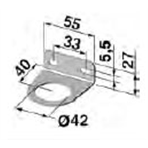 Equerre de fixation pour pneumatique G1/2 / A75-01-00024