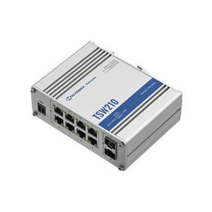 Switch 8 ports 1000Mbps + 2 ports fibre optique Alimentation 7-57VDC