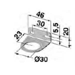 Equerre de fixation pour pneumatique G1/4 / A38-00-00024